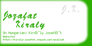 jozafat kiraly business card